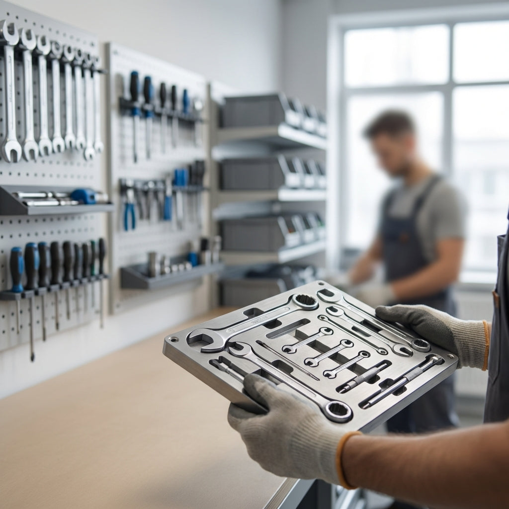 Illustration for Maximizing Workshop Efficiency with Custom Tool Mounting Plate DXF Files for Professional Fabricators