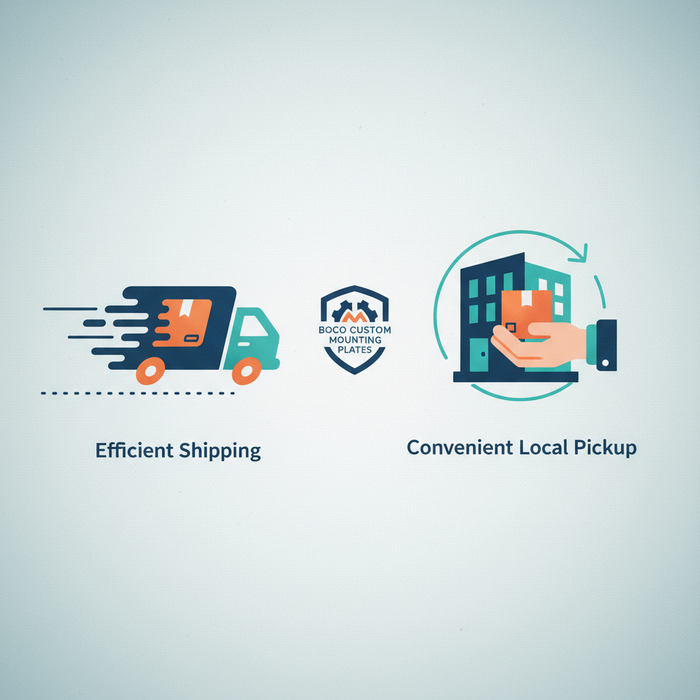 Illustration for Efficient Shipping and Convenient Local Pickup for Boco Custom Mounting Plates