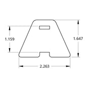 dimensions of 2.263 Small Zip Tie Tab Weld On