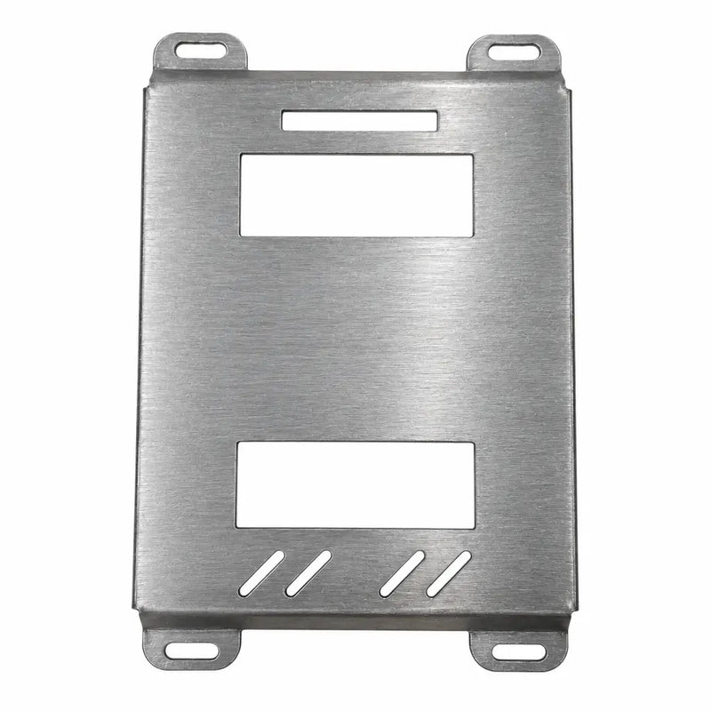 Half-width Klein MODbox 10-gauge steel mounting plate on a plain background