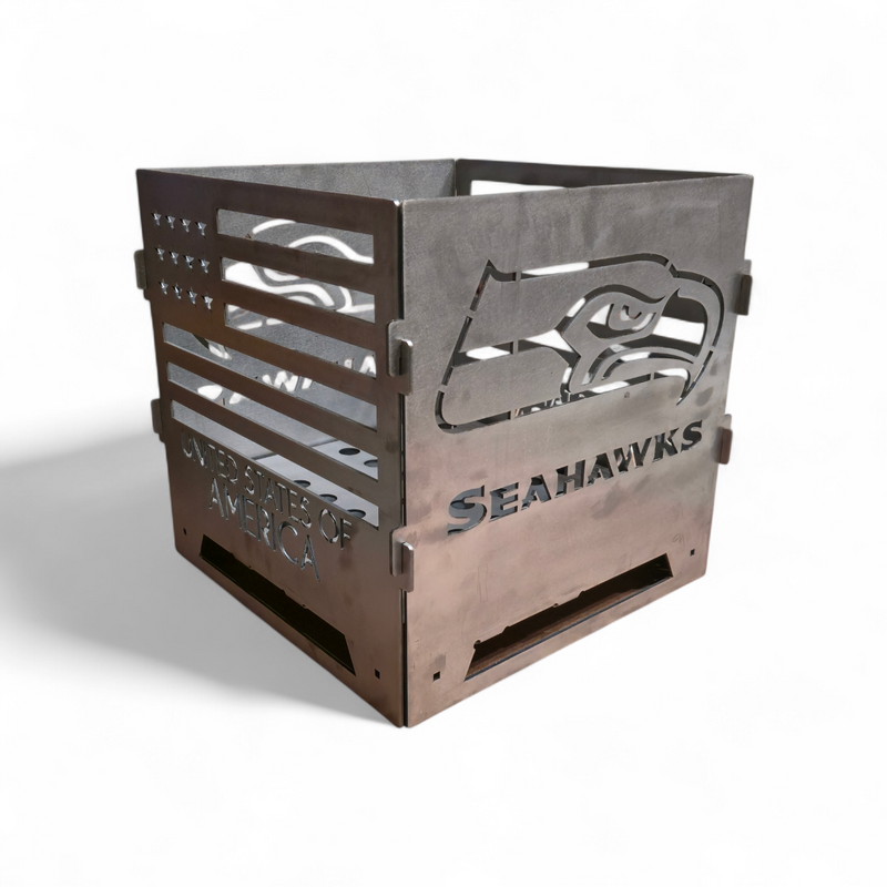 Custom Backyard Fire Pit, 16" Square, Collapsible & Portable BOCO Custom LLC