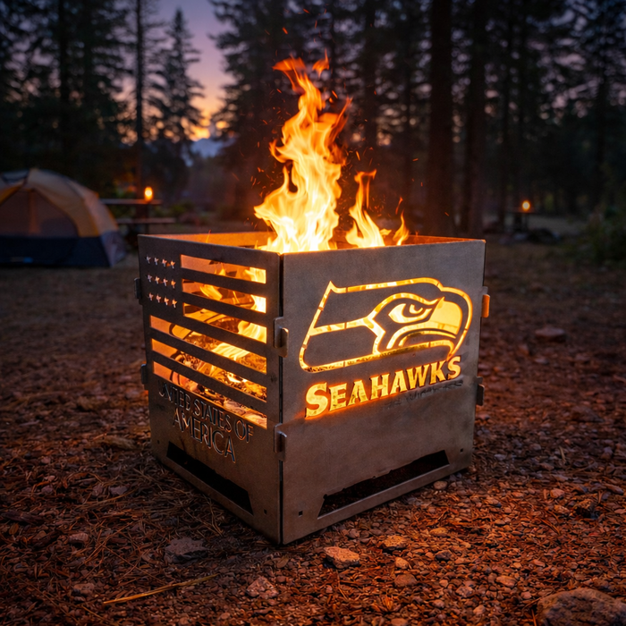 Backyard Fire Pit, 16" Square, Collapsible & Portable