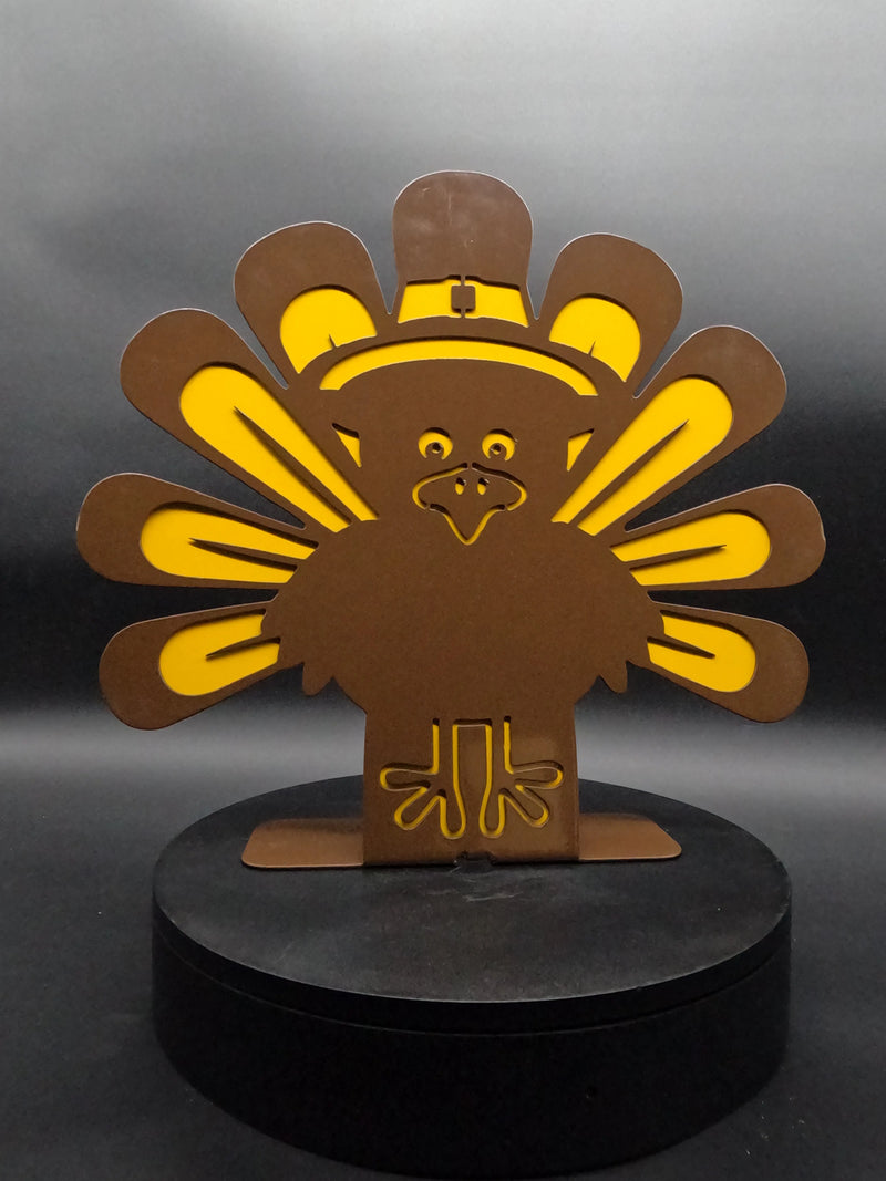 Garden Art Turkey – Dual-Layer Steel Lawn Decor, Powder Coated