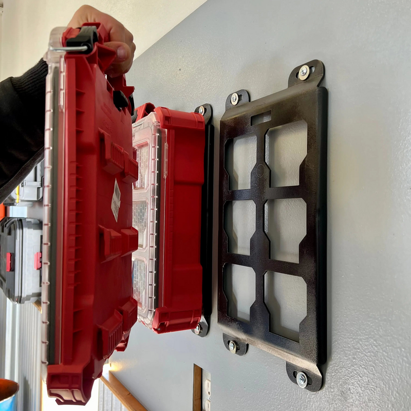 Milwaukee Packout Single Mounting Plate - Heavy Duty 10-Gauge Steel | Low-Profile Side & Standard Mount BOCO Custom LLC