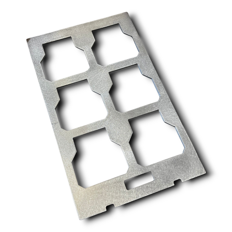 Set of 3, Milwaukee Packout Weld-On Mounting Plate (1 full + 2 half), 10 ga steel BOCO Custom LLC