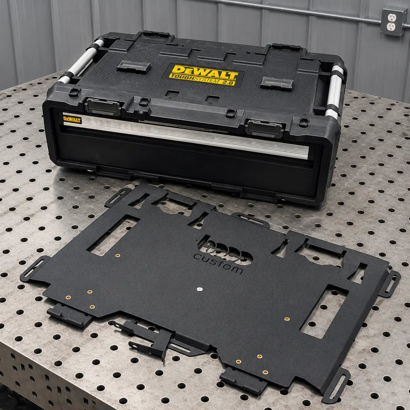 DEWALT ToughSystem 2.0 DXL mounting plate, lockable heavy-duty steel