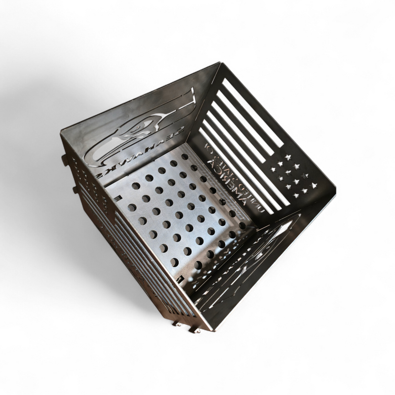 Custom Backyard Fire Pit, 16" Square, Collapsible & Portable BOCO Custom LLC