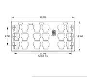 Milwaukee Packout Triple Mounting Plate,  XL, UNDERMOUNT OPTION BOCO Custom LLC