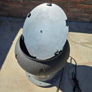 Cleats and mounting hole on custom steel tumbler lid using factory threaded rod