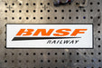 bnsf railway metal sign with three colors 