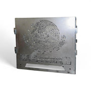 BOCO Custom LLC metal DXF file featuring the Mexico Coat of Arms with MEXICO text cut out. Ideal for CNC cutting.