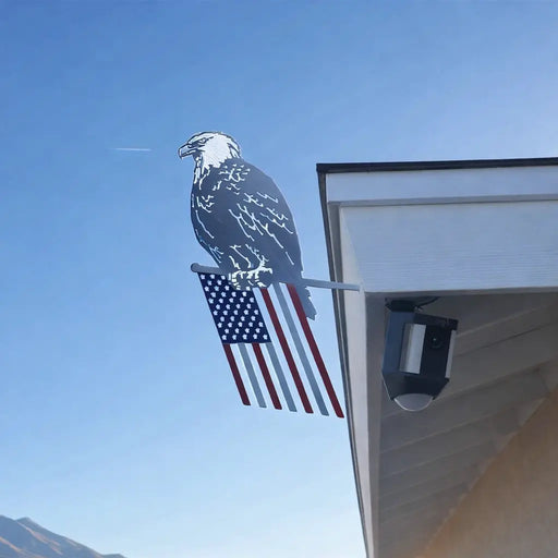 DXF Files for CNC Cutting | Bald Eagle Perched on American Flag Digital Download BOCO Custom LLC