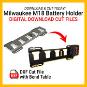 DXF Files for CNC Cutting | Milwaukee M18 5-Battery Holder Etsy