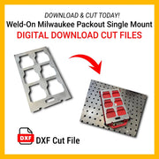 DXF Files for CNC Cutting | Milwaukee Packout Weld-On Single Width Mount BOCO Custom LLC