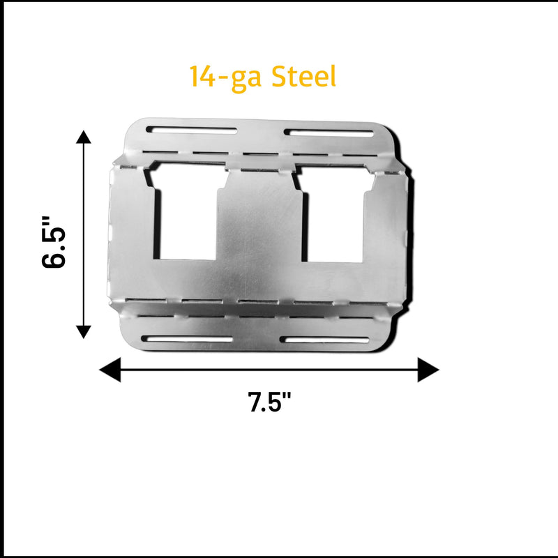 Bend At Home (DIY) Milwaukee M18 Battery Holder, 2-slot, Steel, USA Made