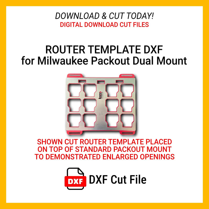 Router Template for Milwaukee Packout Dual Full Width Boxes, Plasma Laser CNC Ready, Instant Download, .125 Off-Set On Inside Vectors Etsy