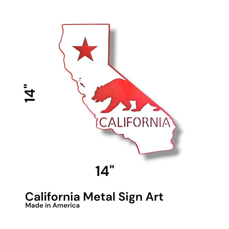 California State Metal Wall Art