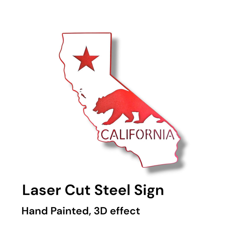 California State Metal Wall Art