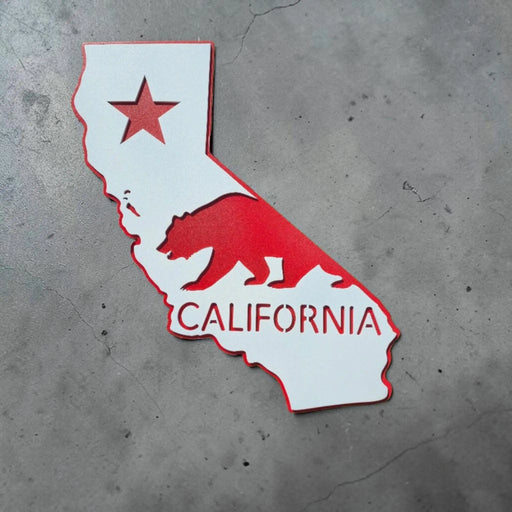 California State Metal Wall Art BOCO Custom LLC
