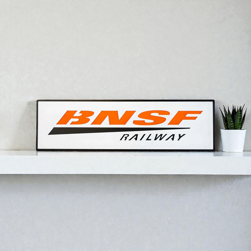 Plaque murale métallique BNSF Train, 62,2 cm x 17,8 cm 