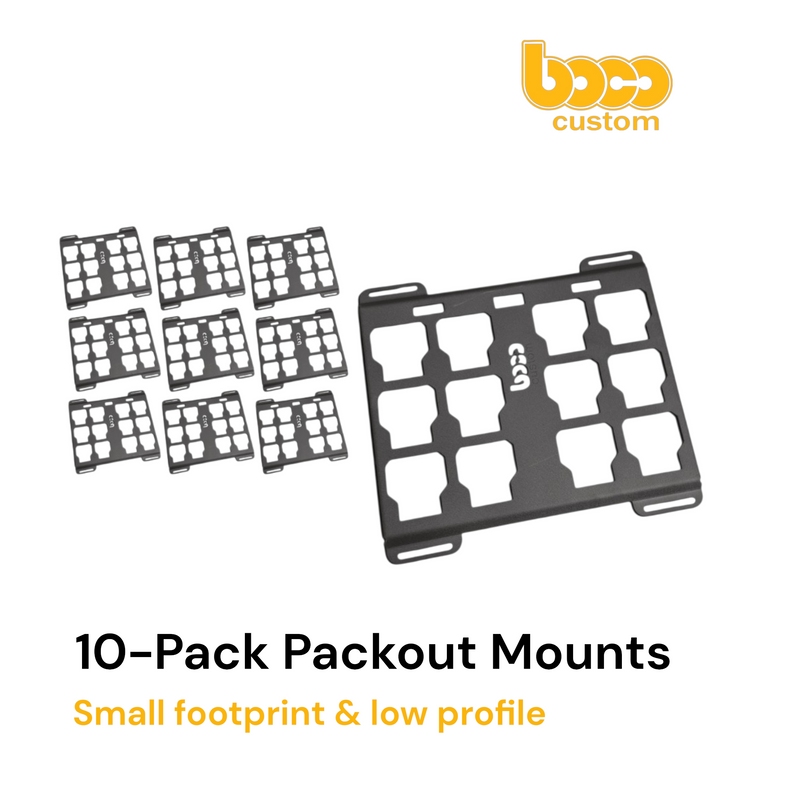 Placa de montaje Milwaukee Packout Dual de calibre 14, para trabajos livianos, paquete a granel de 25 piezas