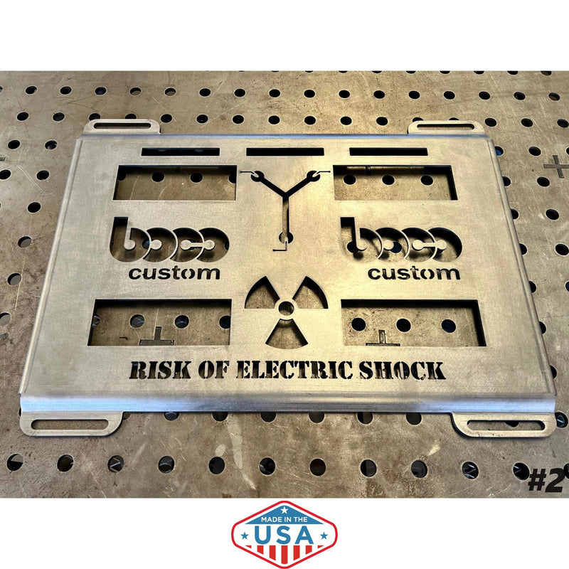 Placa de montaje doble Klein MODbox, descarga eléctrica, calibre 10 