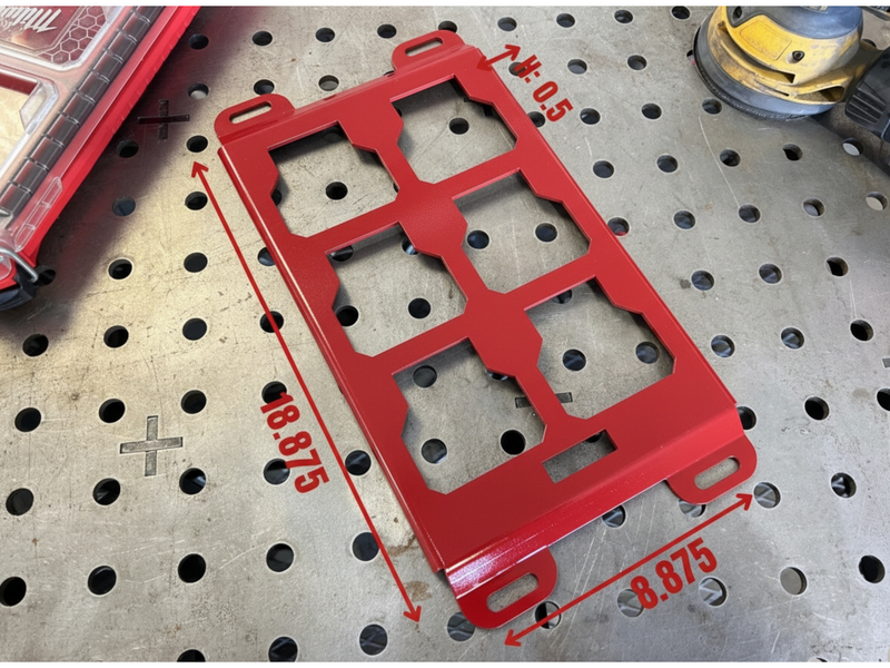 Plaque de montage Milwaukee Packout simple calibre 10, robuste