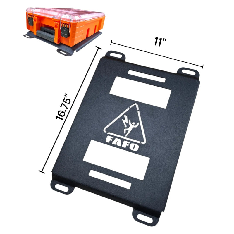 Klein MODbox Mounting Plate - Half Width FAFO Edition | 10ga Steel BOCO Custom LLC