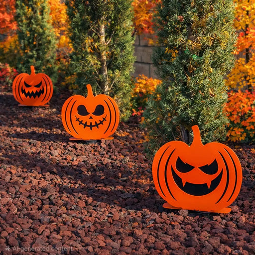 Halloween Pumpkin Lawn Art, Set of 3 BOCO Custom LLC