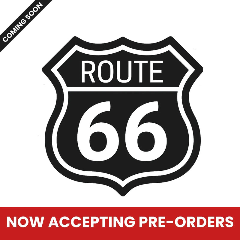 Route 66 shield metal wall sign, black and white, now accepting pre-orders
